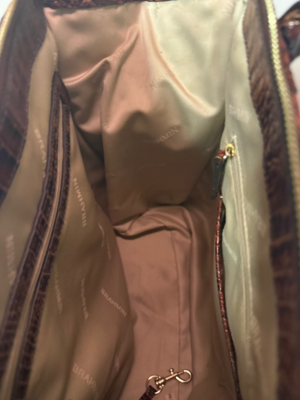 Brahmin Caroline Satchel in Pecan Melbourne Leather - Picture 10 of 12